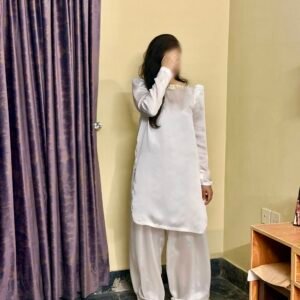 White Farshi Shalwar Kameez